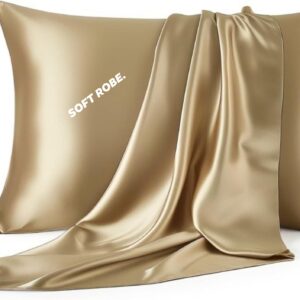 Glossy Gold Champagne Silk-Pillowcase