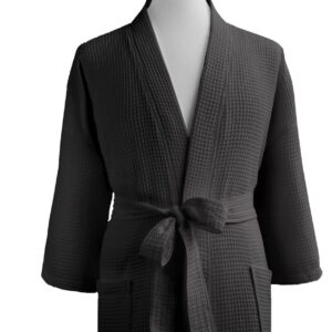 Premium Charcoal-Waffle Bathrobe