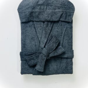 Premium Charcoal  Hooded  Bathrobe
