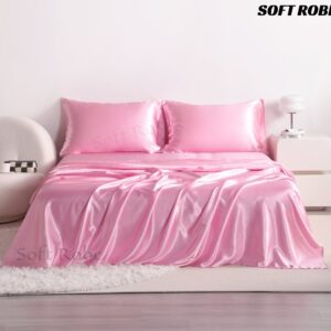 Baby Pink Silk Flat Sheet
