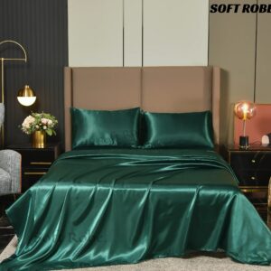 Blackish Green Silk Flat Sheet