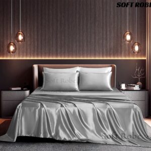 Grey Silk Flat Sheet