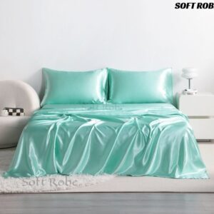 Powder Blue Silk Flat Sheet