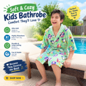 Happy Kids Bathrobe by the Pool