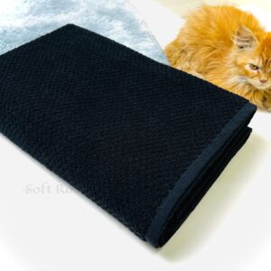 Black Popcorn Bath Sheet