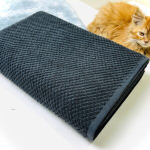 Grey Popcorn Bath Sheet