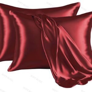 Glossy Burgundy  Silk-Pillowcase