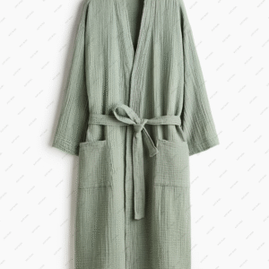 Premium Sage Green Muslin Bathrobe
