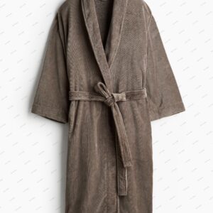 Premium Taupe Velour Robe
