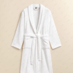 Premium Velour White Robe.