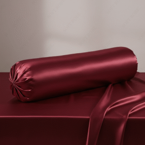 Glossy Burgundy Silk Side-Pillowcase