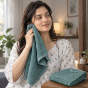 Cozy Teal Towel Comfort