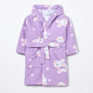 Lavender Rabbit Hooded Robe