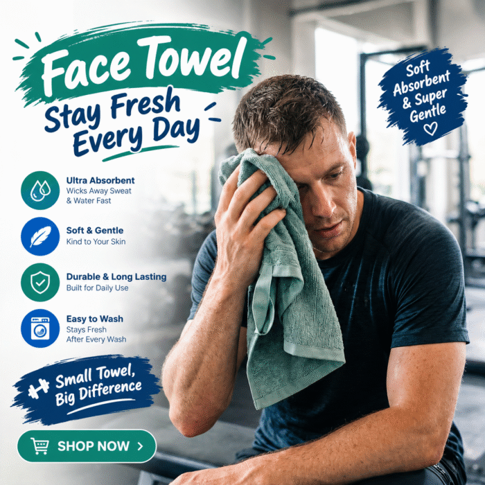 Stay Fresh Face Towel Gym Ad Stay Fresh Face Towel Gym Ad